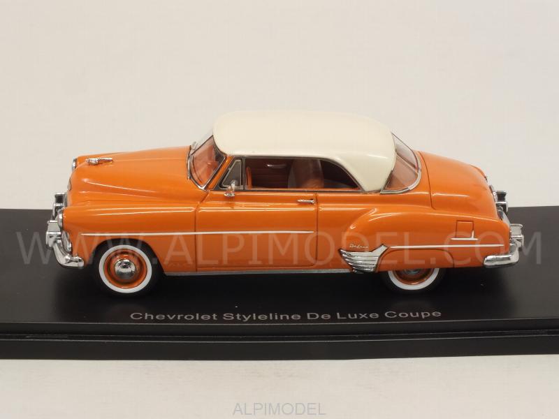 Chevrolet De Luxe Styleline Hardtop Coupe 1952 (White/Orange) by neo