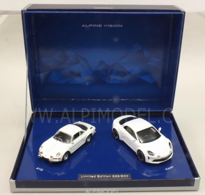 Alpine A110 + Vision 2016 (2 Cars set) Gift box by norev