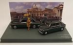 Taxi Piazza San Pietro Roma 1956 Set - Alfa Romeo 1900 + Fiat 1100 TV + 3 figurines by RIO