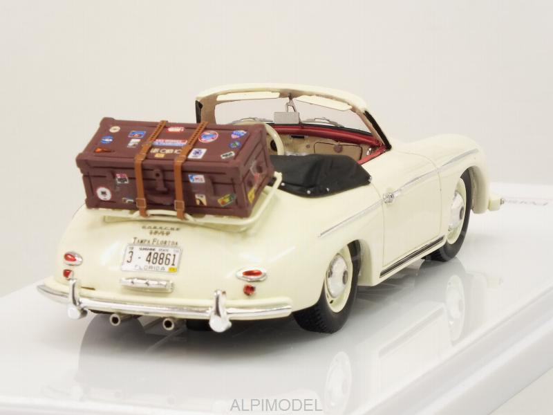 Porsche 356 Cabriolet (Ivory) with luggage by true-scale-miniatures