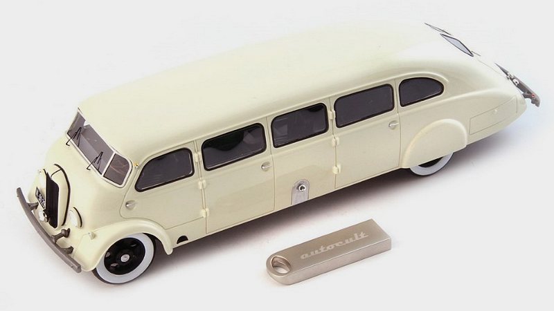 Bata Autokar Sodomka Bus 1937 (Cream) 'Model of the year' + USB Stick by auto-cult