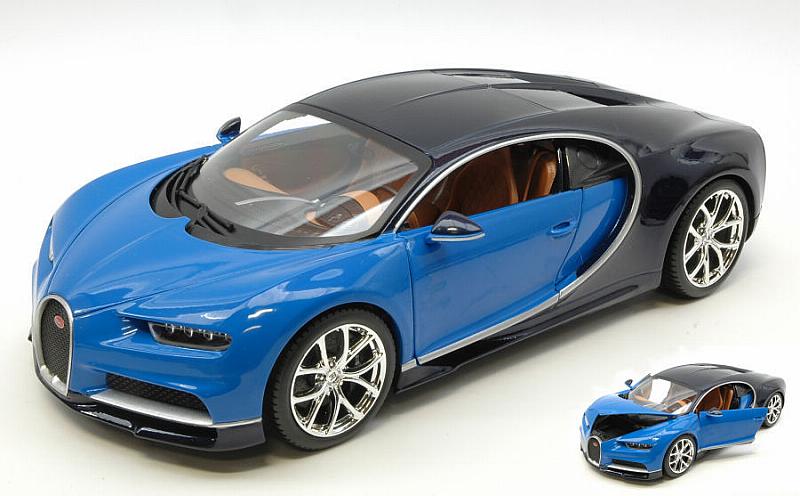 Bugatti Chiron 2016 (Blue/Black) by bburago