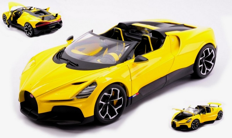 Bugatti W16 Mistral Cabriolet (Yellow) by burago