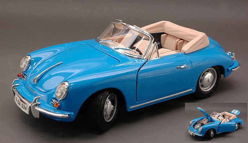 Porsche 356B Cabrio 1961 (Blue) by burago