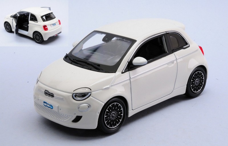 Fiat 500E 2023 (White) by burago