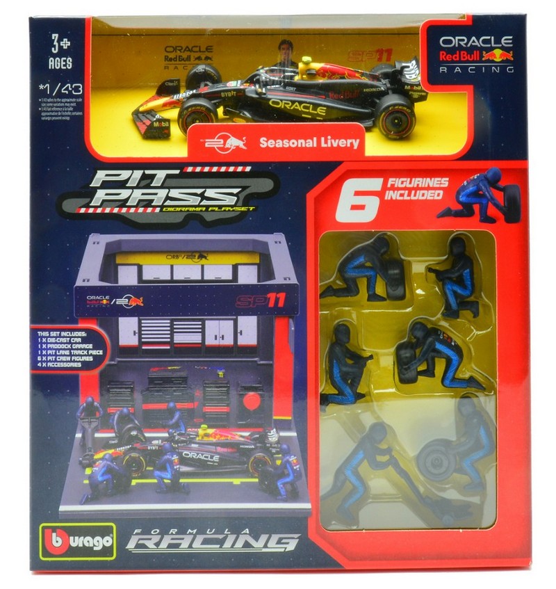 Red Bull RB19 #11 Sergio Perez 2023 Pit Stop Set by burago