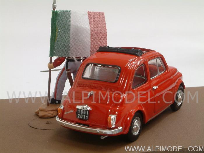 Fiat 500 'Sbarco dei 1000 - Marsala' Giuseppe Garibaldi - 150mo Anniversario Unita' d'Italia - brumm