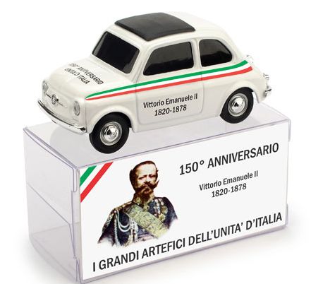 Fiat 500 Brums Re Vittorio Emanuele II - 150mo Anniversario Unita' d'Italia by brumm