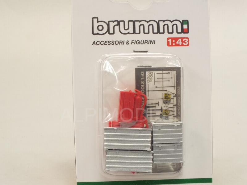 Accessory Set/Set Accessori (Fire Estinguishers/Tool Box/Red Tool Box/Photoedged Tools) - brumm
