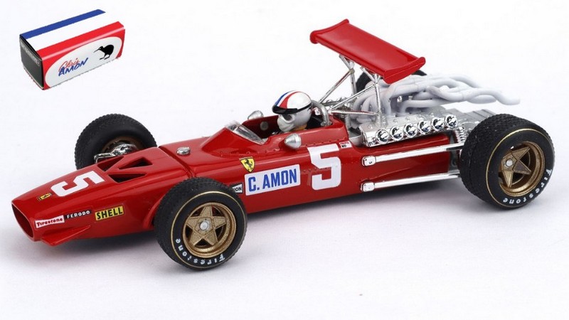 Ferrari 312 F1 #5 British GP 1968 Chris Amon (with driver/con pilota) by brumm