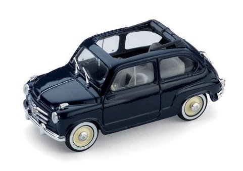 Fiat 600 Convertibile Aperta 1956 (Blu Scuro) by brumm