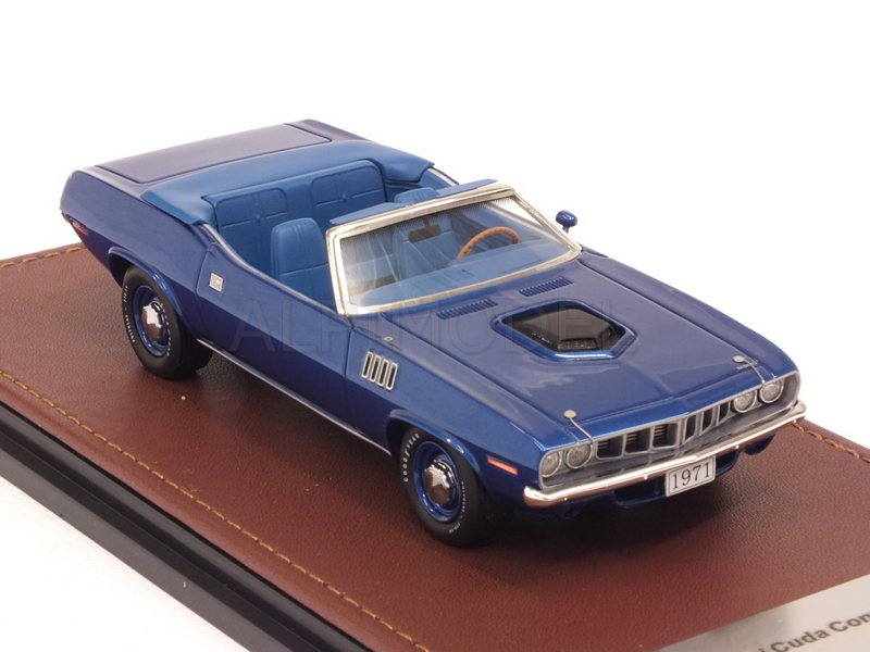 Plymouth Hemi Cuda Convertible open 1971  (True Blue Metallic) - glm-models