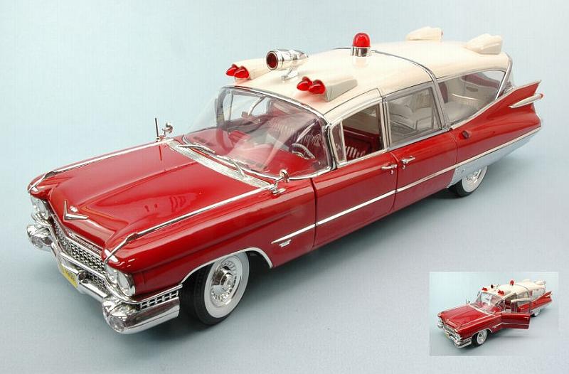 Cadillac Superior Ambulance 1959 (Red/Wwhite) by greenlight