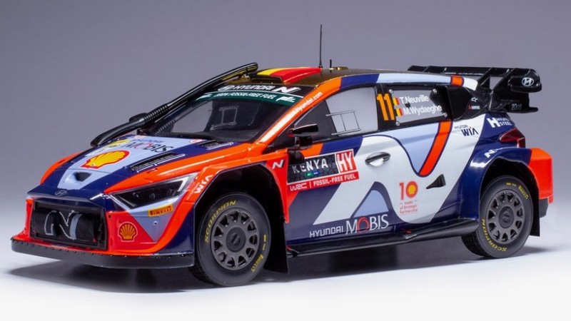 Hyundai I20N WRC #11 Safari Rally Kenya 2024 Neuville-Wydaeghe by ixo-models