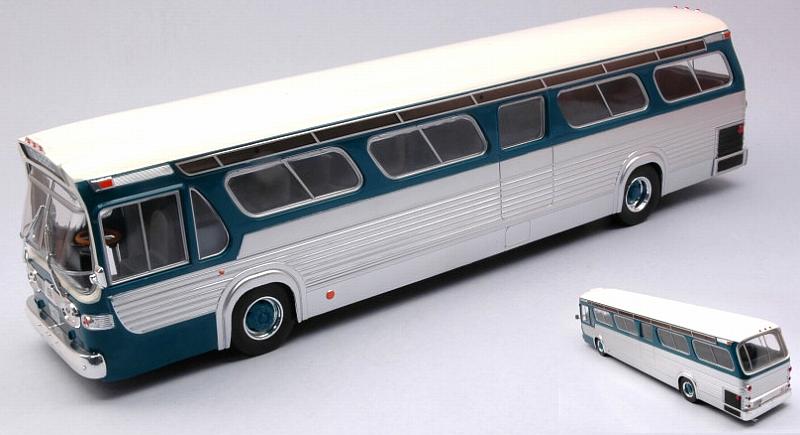 GMC New Look Fishbowl Bus 1969 (Green/Beige) by ixo-models