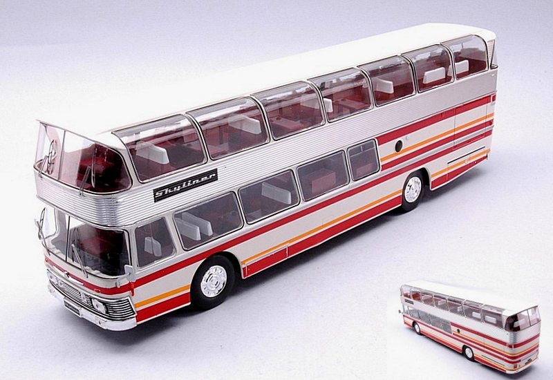 Neoplan NH 22L Skyliner Bus 1983 (White/Red) by ixo-models