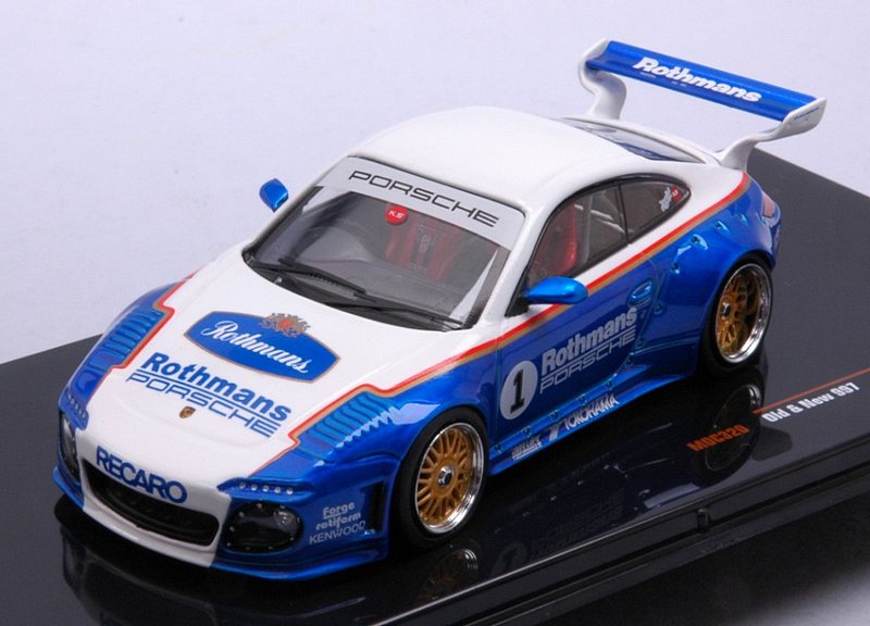 Porsche Old And New 997 (White/Blue) (Base 911-997) by ixo-models