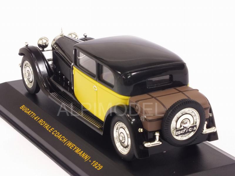 Bugatti 41 Royale Coach Weymann 1929 (Black/Yellow) - ixo-models