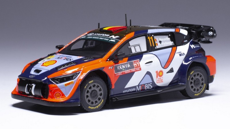 Hyundai I20N WRC #11 Safari Rally Kenya 2024 Neuville-Wydaeghe by ixo-models