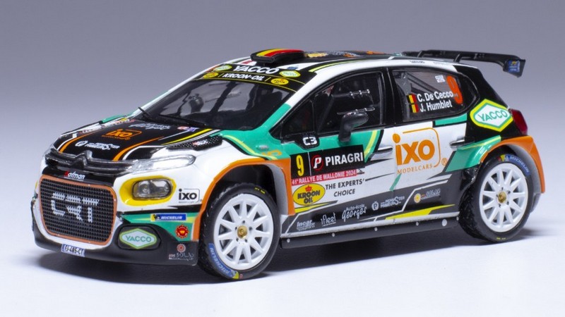 Citroen C3 Rally2 #9 Rally Wallonien 2024 De Cecco-Humblet by ixo-models