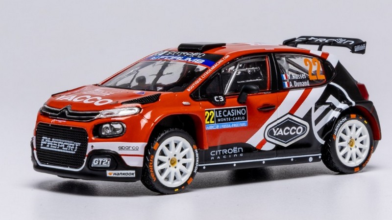 Citroen C3 #22 Rally2 Monte Carlo 2025 Rossel-Dunand by ixo-models
