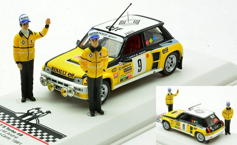 Renault 5 Turbo #9 Rally Monte Carlo 1981 Ragnotti-Andre (with figurines) by ixo-models