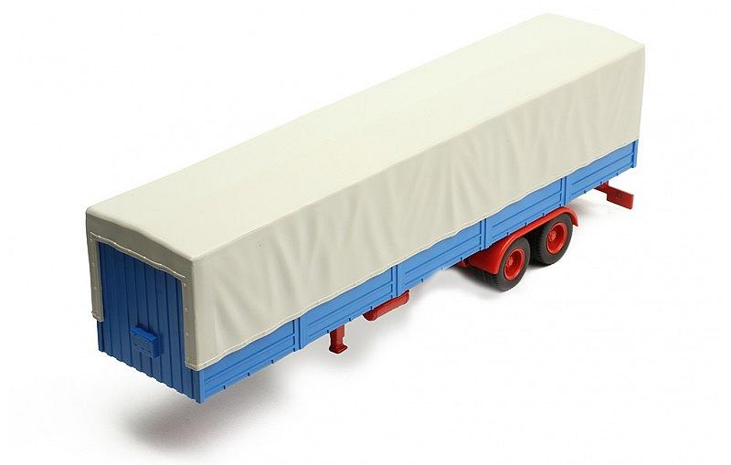 Auflieger Truck Trailer w/canvas (Grey/Light Blue) by ixo-models