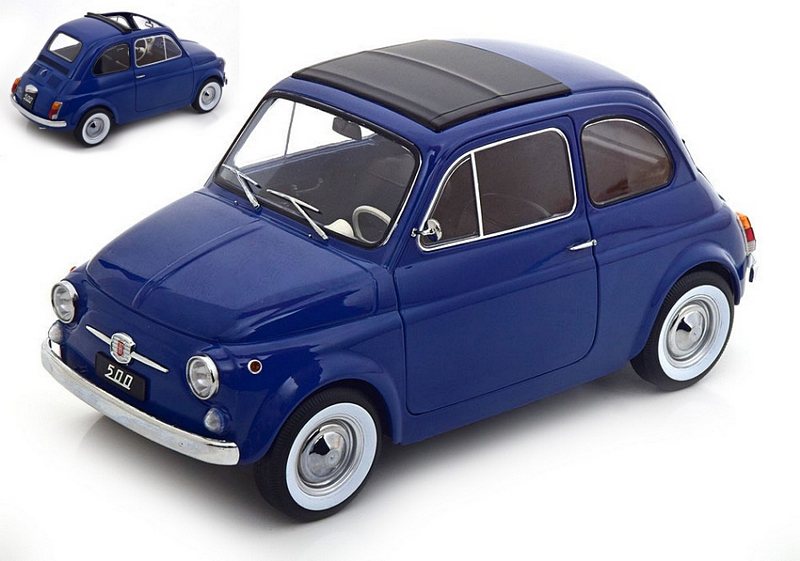Fiat 500 1968 (Dark Blue) by kk-scale-models