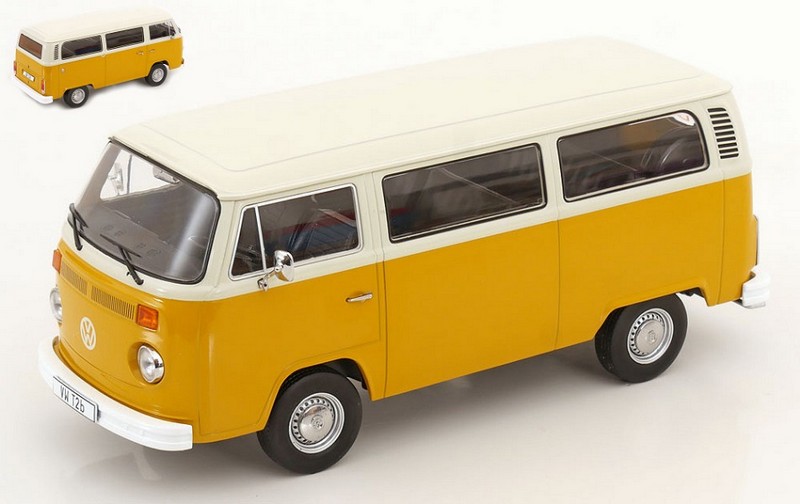 Volkswagen T2b Bus 1972 (Yellow/White) by kk-scale-models