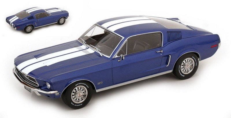 Ford Mustang GT Fastback 1968 (Blue Metallic) by kk-scale-models