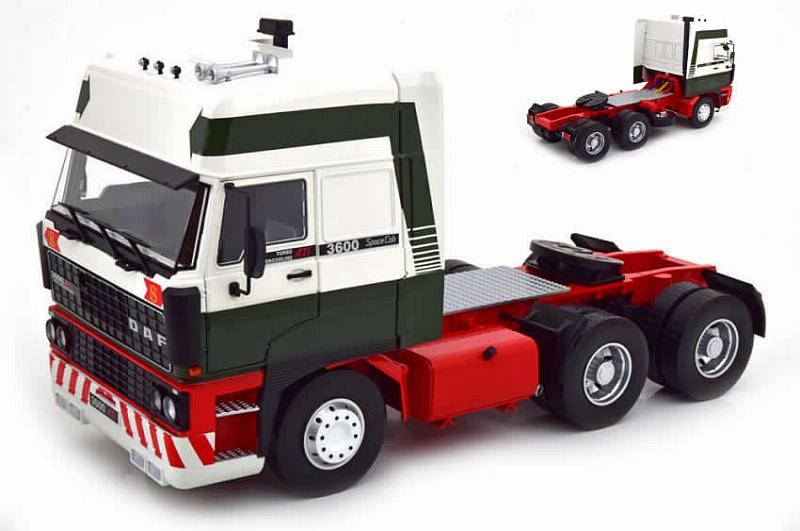 DAF 3600 Spacecab 1986 (Dark Green/White/Red) by kk-scale-models