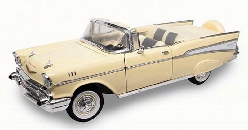 Chevrolet Bel Air Convertible 1957 Light Yellow by lucky-die-cast