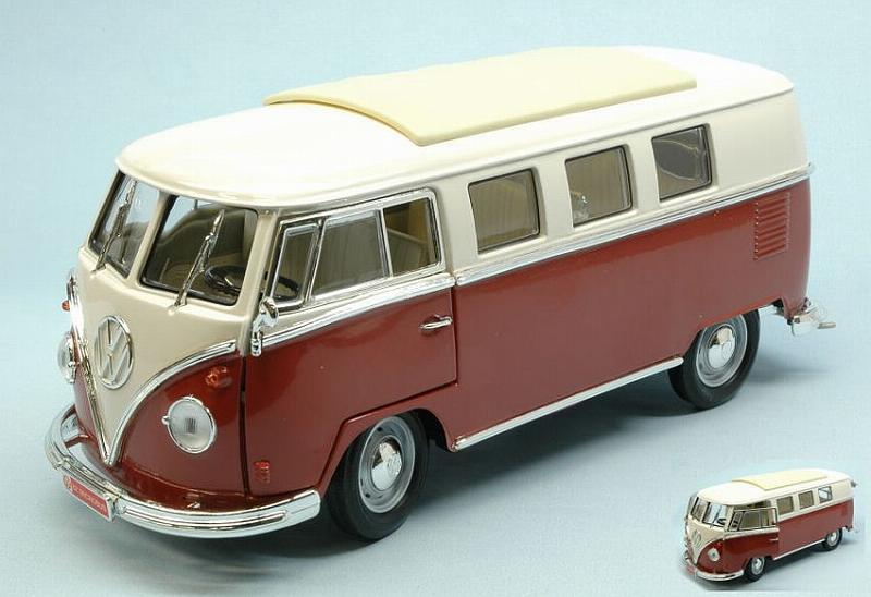 Volkswagen Microbus 1962 (Burgundy/White) by lucky-die-cast