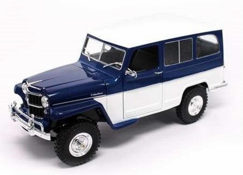 Willys Jeep Station Wagon (Blue/White) by lucky-die-cast