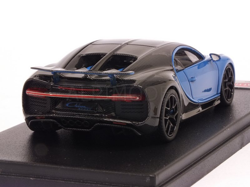 Bugatti Chiron Sport Open Wing (Grey Carbon/French Racing Blue) - looksmart