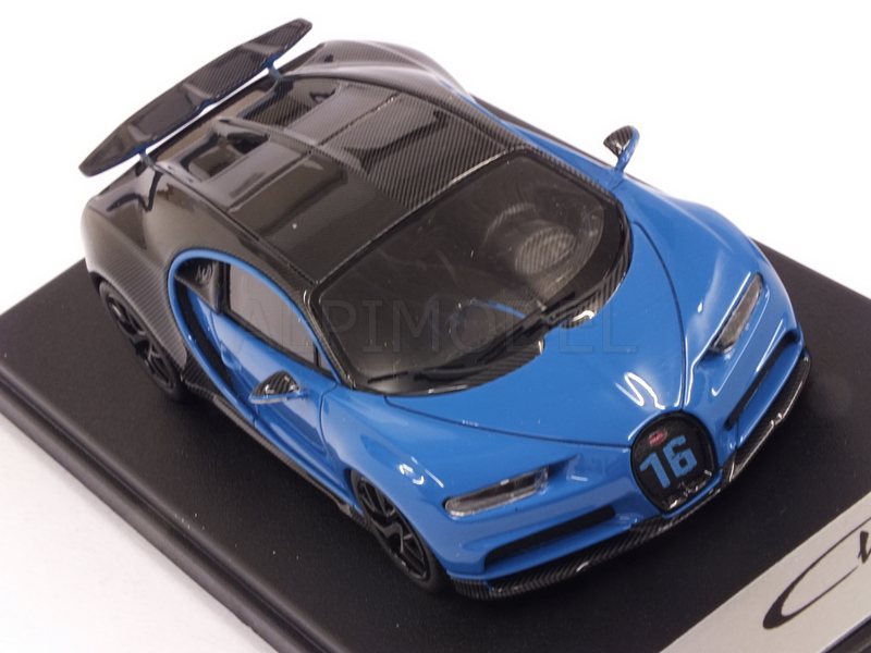 Bugatti Chiron Sport Open Wing (Grey Carbon/French Racing Blue) - looksmart