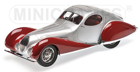 Talbot Lago T150-C-SS Coupe 1937 (Silver/Red) by minichamps
