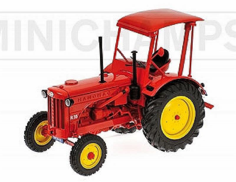 Hanomag R35 Farm Tractor with Roof 1955 (Red) by minichamps