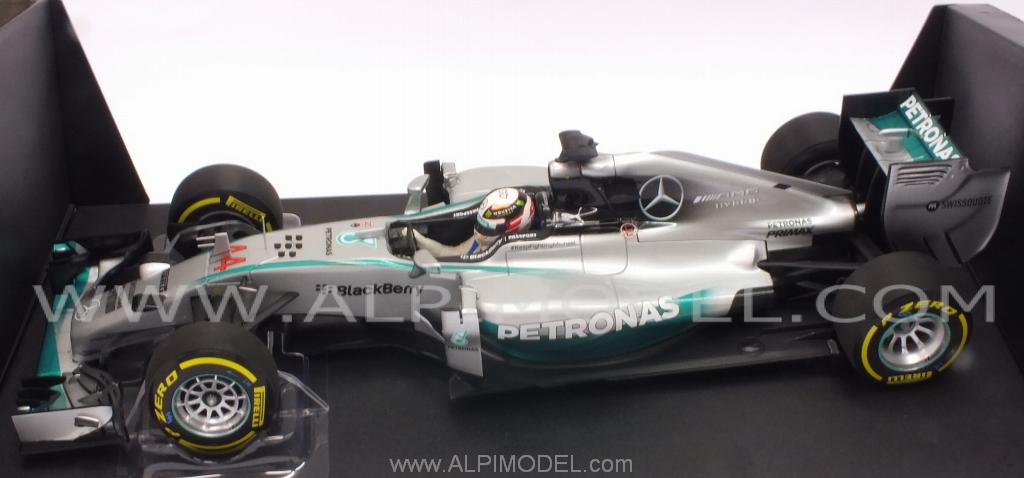 Mercedes W05 AMG Winner GP Abu Dhabi 2014 World Champion Lewis Hamilton - minichamps
