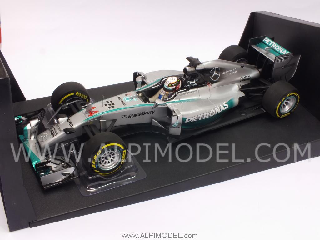 Mercedes W05 AMG Winner GP Abu Dhabi 2014 World Champion Lewis Hamilton by minichamps