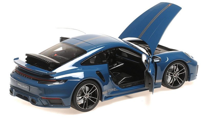 Porsche 911 (992) Turbo S Coupe Sport Design 2021 (Blue) by minichamps