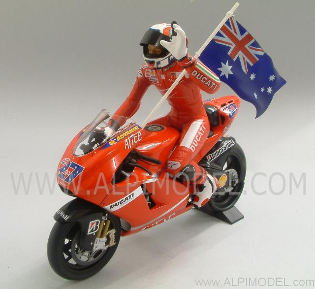 ミニチャンプス 1/12 Ducati Desmosedici GP7 C.Stoner Ducati Team GP Australia MotoGP 2007 フィギュア付き（122 070097）品 難あり