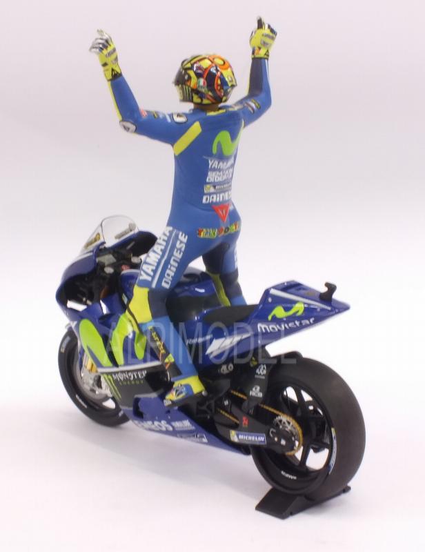 Yamaha YZR-M1 Movistar Winner Assen MotoGP 2017 Valentino Rossi (with figurine) - minichamps