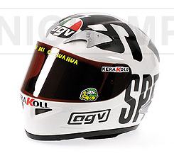 Helmet AGV GP Philip Island 2004 World Champion MotoGP 2004 Valentino Rossi (scale 1/2 - 14cm ) by minichamps