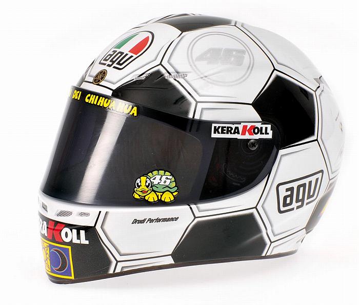 Helmet AGV MotoGP Barcelona 2008 Valentino Rossi (1/2 scale - 13cm) by minichamps
