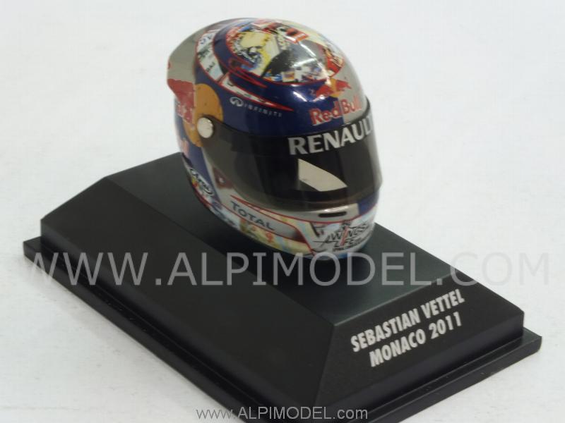 Helmet GP Monaco 2011 World Champion Sebastian Vettel (1/8 scale - 3cm) - minichamps