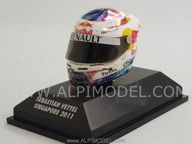 Helmet Sebastian Vettel GP Singapore World Champion F1 2011 (1/8 scale - 3cm) by minichamps