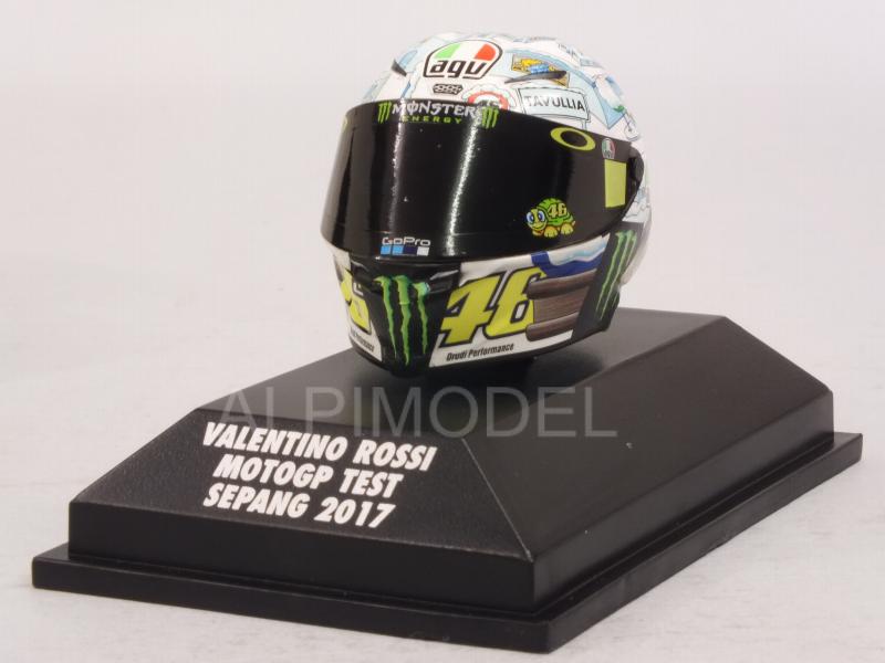 Helmet AGV MotoGP Test Sepang 2017 Valentino Rossi  (1/8 scale - 3cm) by minichamps