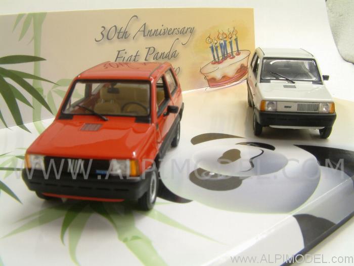 Fiat Panda 30th Anniversary Double Set Car 1/43 Limited Edition 530 Pezzi - minichamps