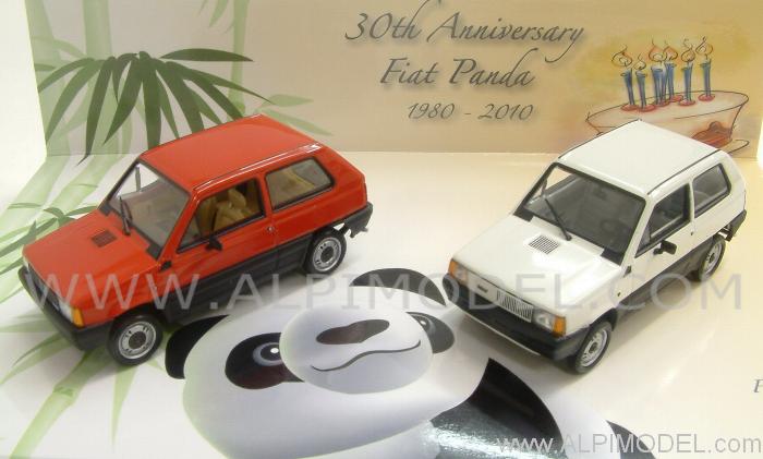 Fiat Panda 30th Anniversary Double Set Car 1/43 Limited Edition 530 Pezzi by minichamps